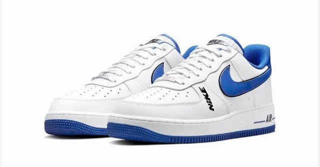 Cheap Nike Air Force 1 White Blue Shoes Men and Women-56